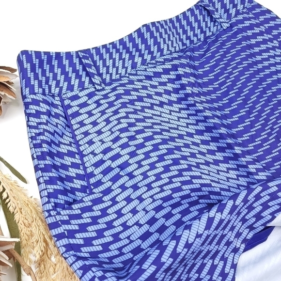 New Adidas Pocketed Blue Patterned Skort Sz 6 - Picture 2 of 12